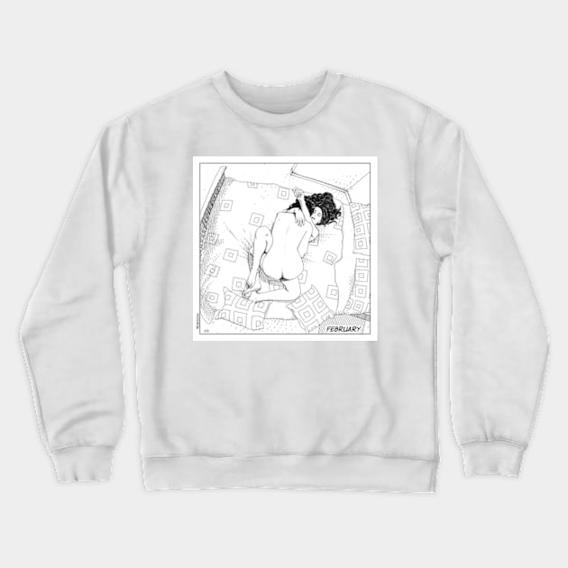 asc 547_My New Year's resolutions_February Crewneck Sweatshirt by apolloniasaintclair